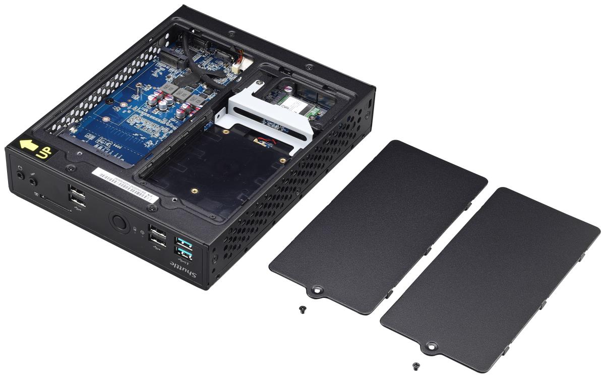 Barebone XPC slim DS10U - Celeron 4205U - 2x 260-pin SO-DIMM - Supports max 2x 16GB Ram - M.2 2280 + 2.5in
