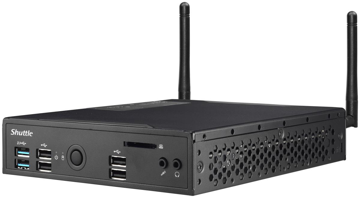 Barebone XPC slim DS10U - Celeron 4205U - 2x 260-pin SO-DIMM - Supports max 2x 16GB Ram - M.2 2280 + 2.5in
