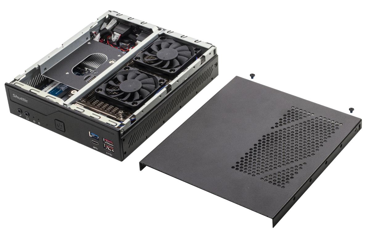 barebone XPC slim DH470C - Intel H410 - LGA1200 - 2x LAN, 2x COM, 4x USB 3.2 Gen 2, HDMI 2.0, 2x DP - without card Reader