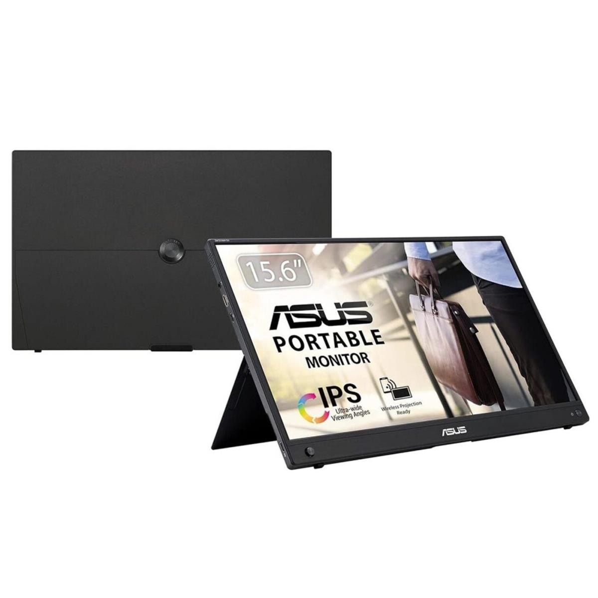 Desktop USB-C Monitor - ZenScreen GO MB16AWP - 16in - 1920x1080 (FHD) - Black/Grey