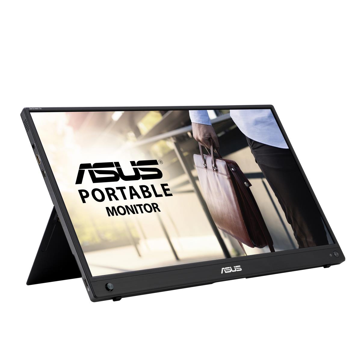 Desktop USB-C Monitor - ZenScreen GO MB16AWP - 16in - 1920x1080 (FHD) - Black/Grey