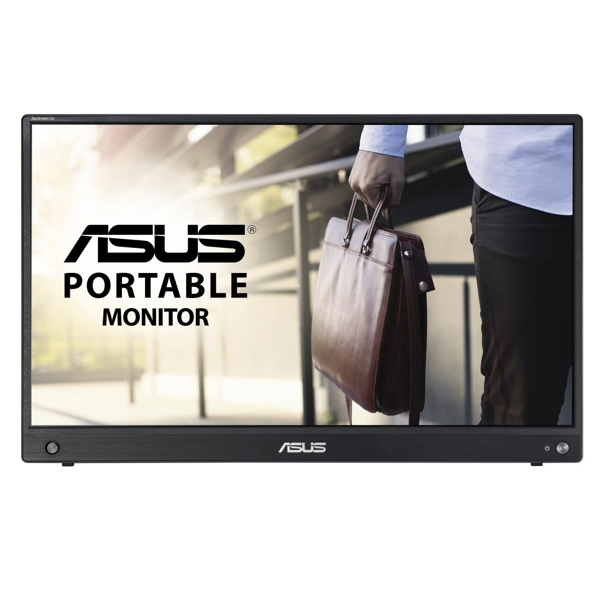 Desktop USB-C Monitor - ZenScreen GO MB16AWP - 16in - 1920x1080 (FHD) - Black/Grey