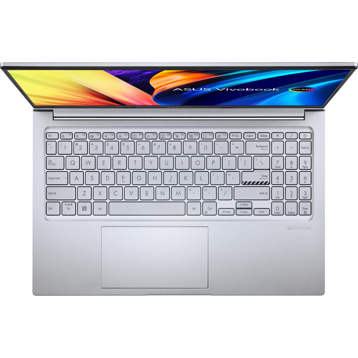 Vivobook 15 OLED M1503QA-L1048W-BE - 15.6in - Ryzen 7 5800U - 8GB Ram - 512GB SSD - Win11 Home - Silver - Azerty Belgian