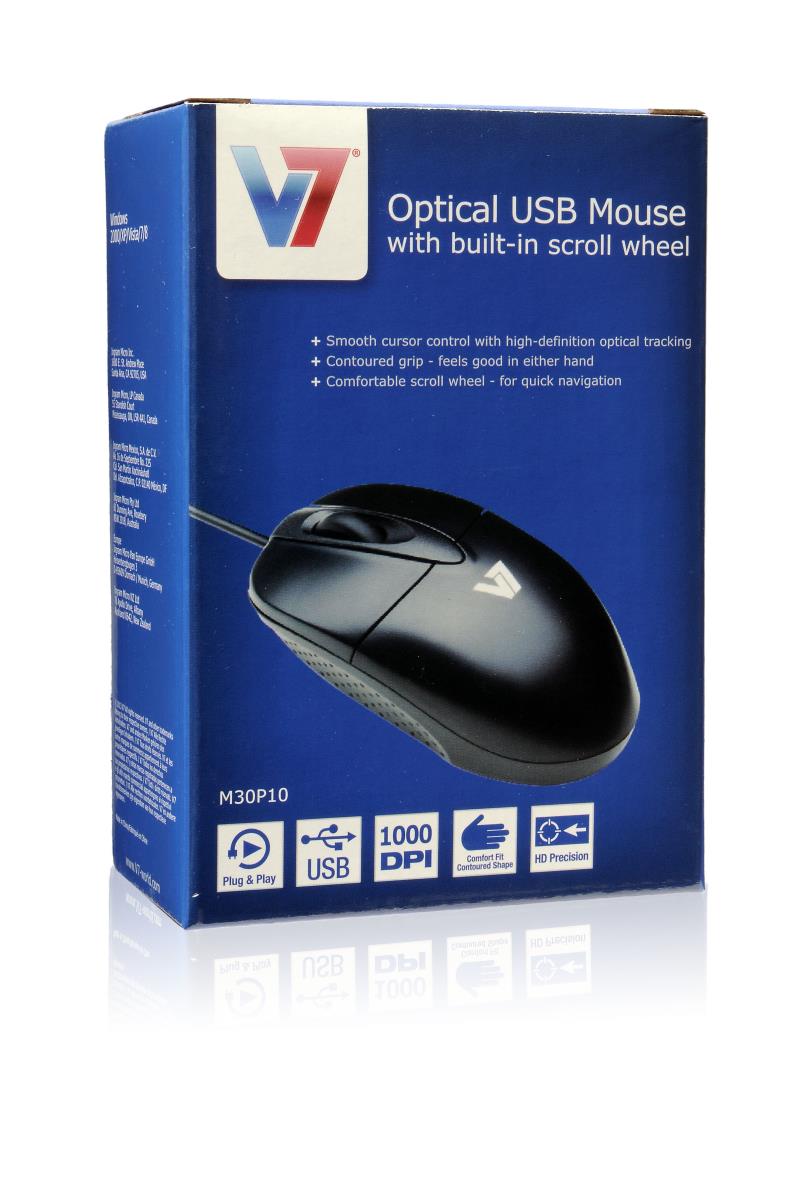Mouse Standard Optical 3 Button Wheel USB Black/silver (m30p10-7e)