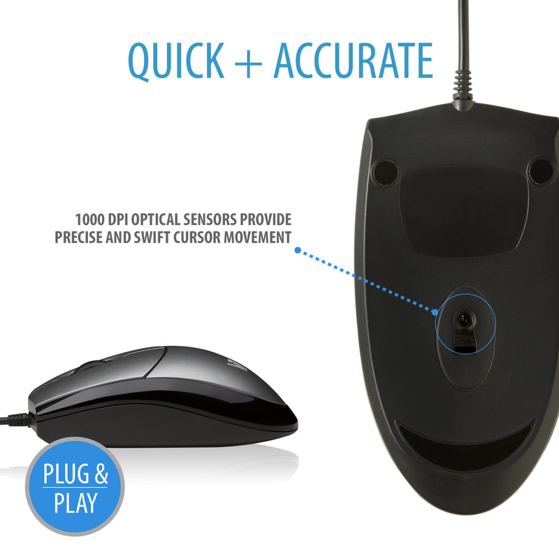 Mouse Mv3000 Optical USB Black/silver