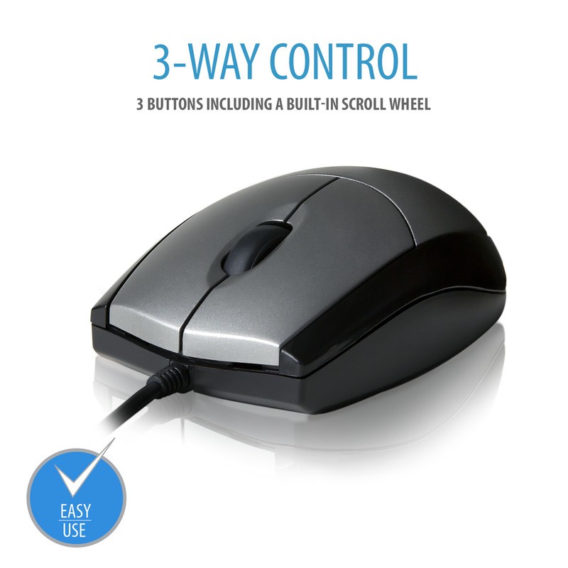 Mouse Mv3000 Optical USB Black/silver