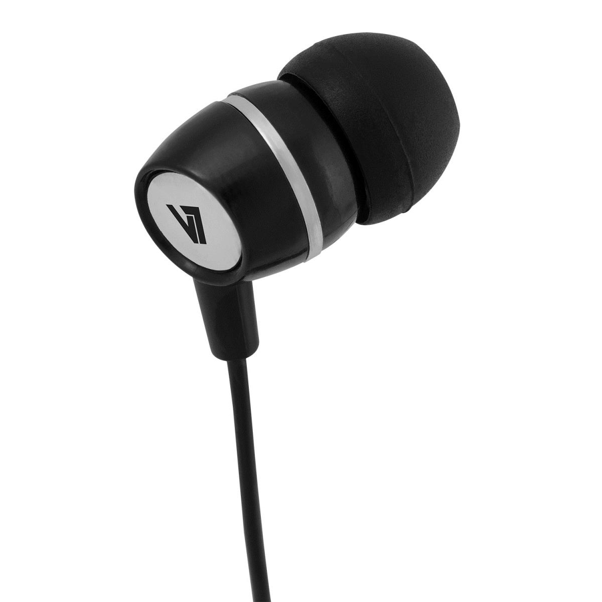 Earbuds With Inline Mic Black 3.5mm Plug For Mobile Devices