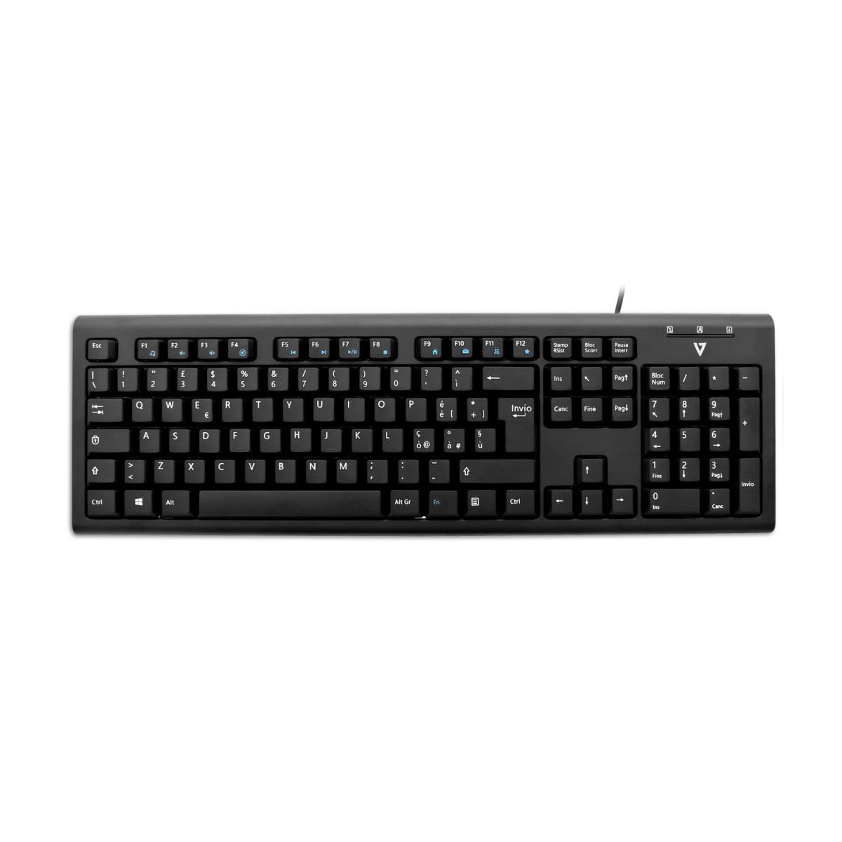 Keyboard Multimedia Ku200u USB Italian Layout Ps2 Adapter