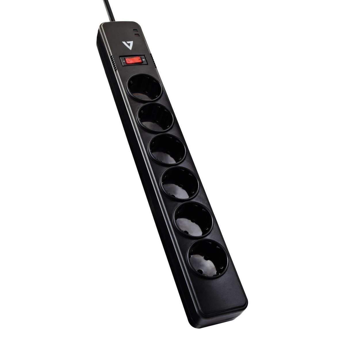 Surge Protector 1050 Joules 6-outlet Black 1.8m