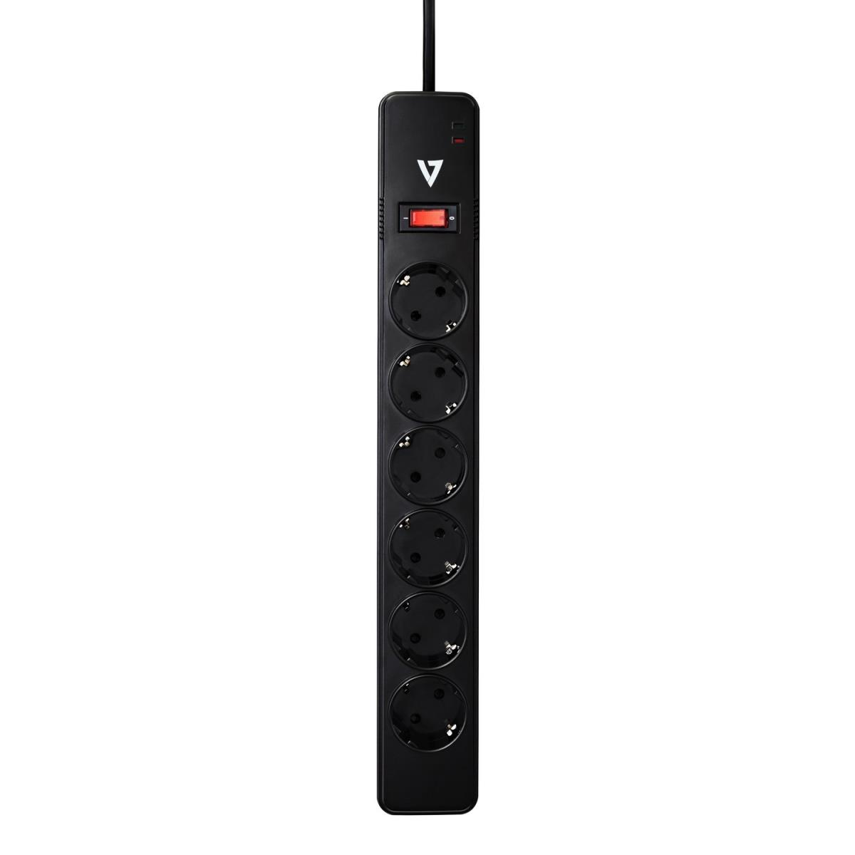 Surge Protector 1050 Joules 6-outlet Black 1.8m