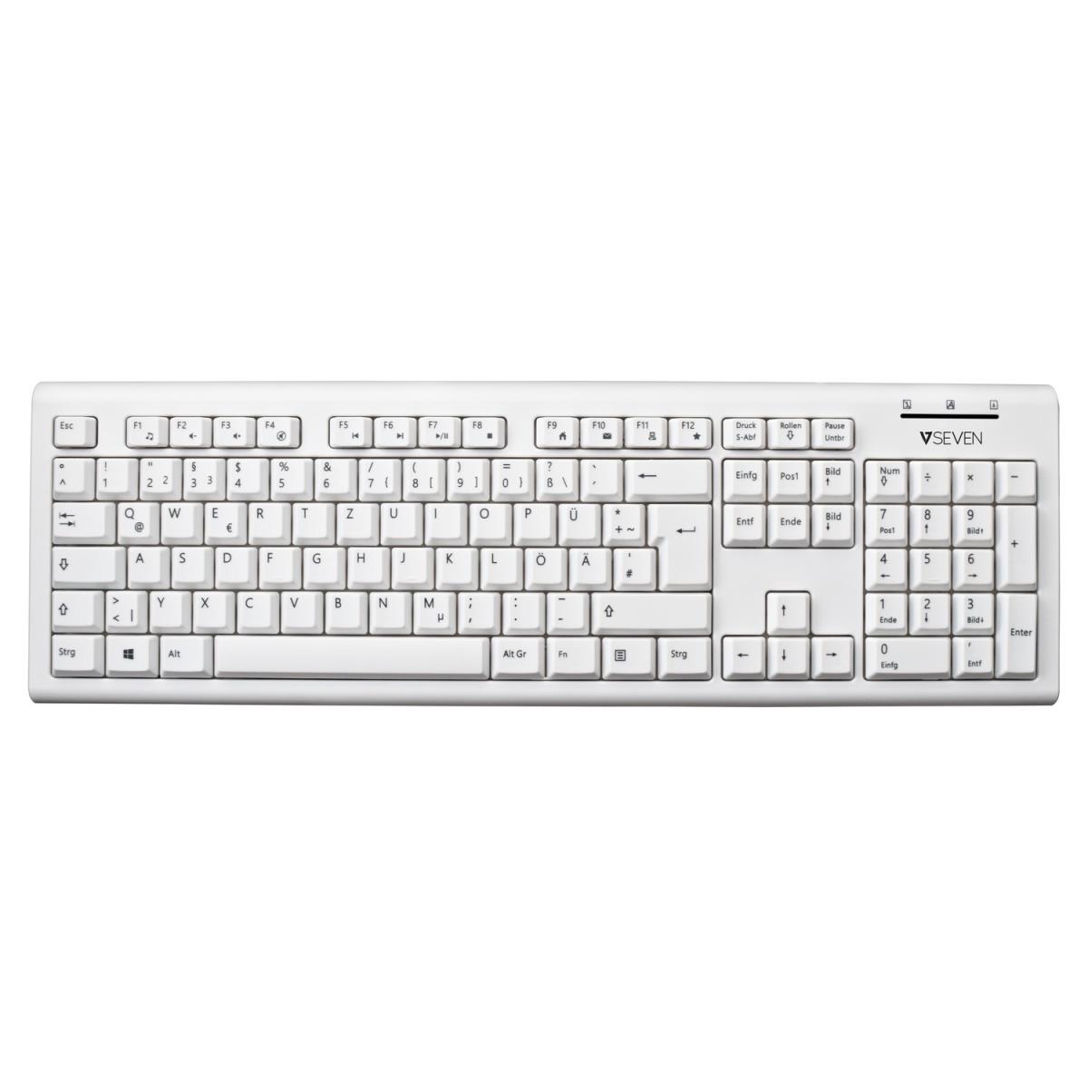 USB Wired Keyboard - White - Qwerty