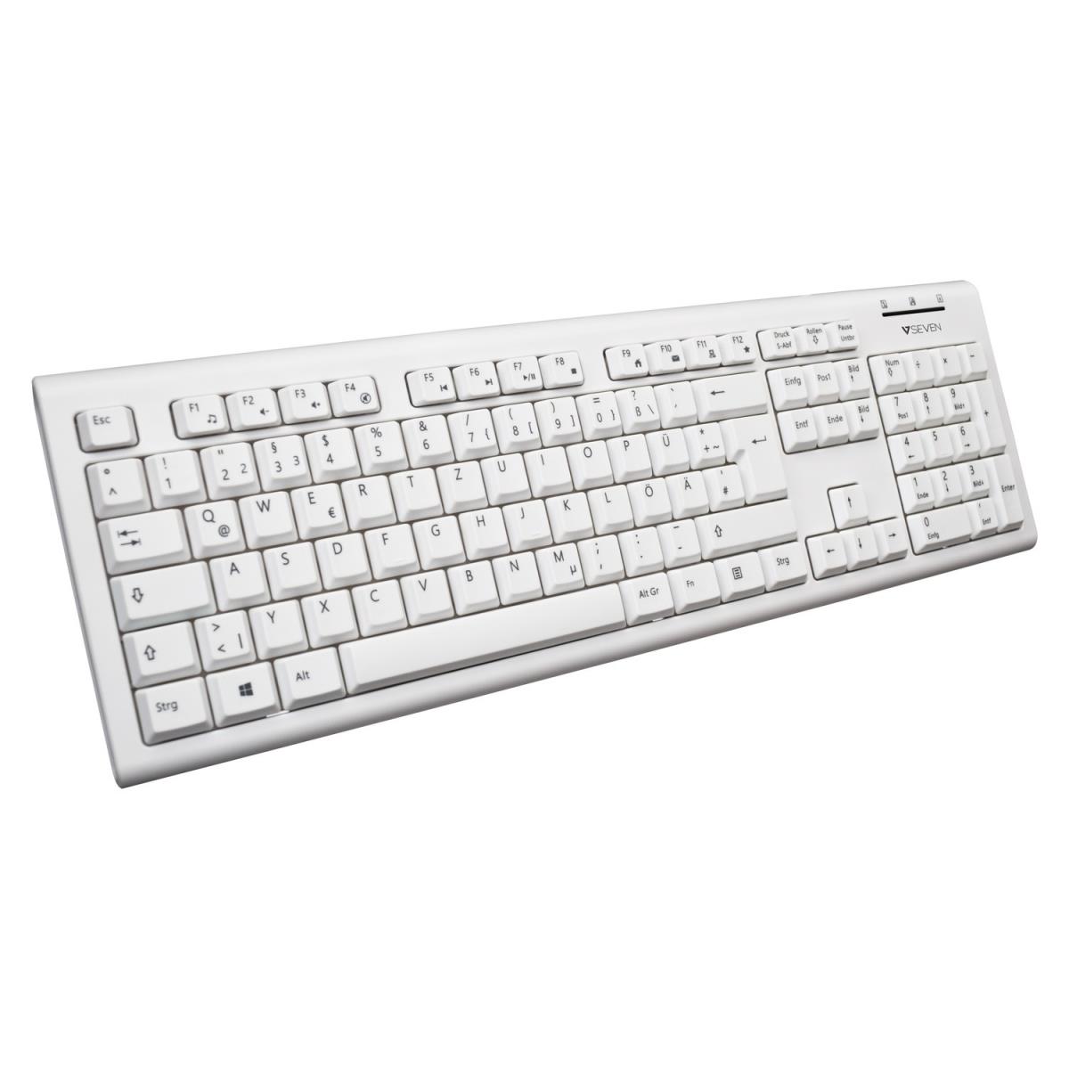 USB Wired Keyboard - White - Qwerty