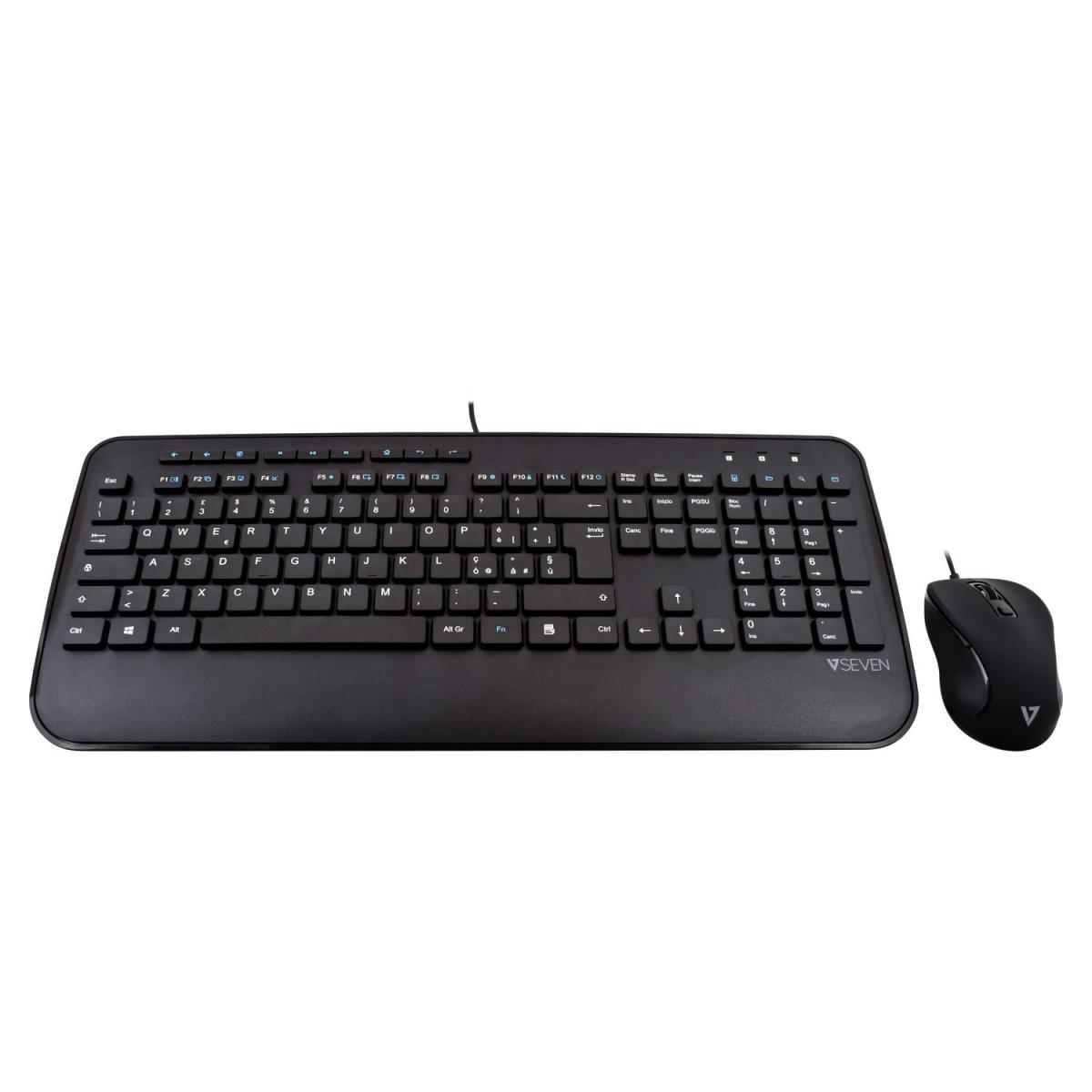 Full Size USB Keyboard With Palm Rest And Ambidextrous Mouse Combo Talian Qwerty