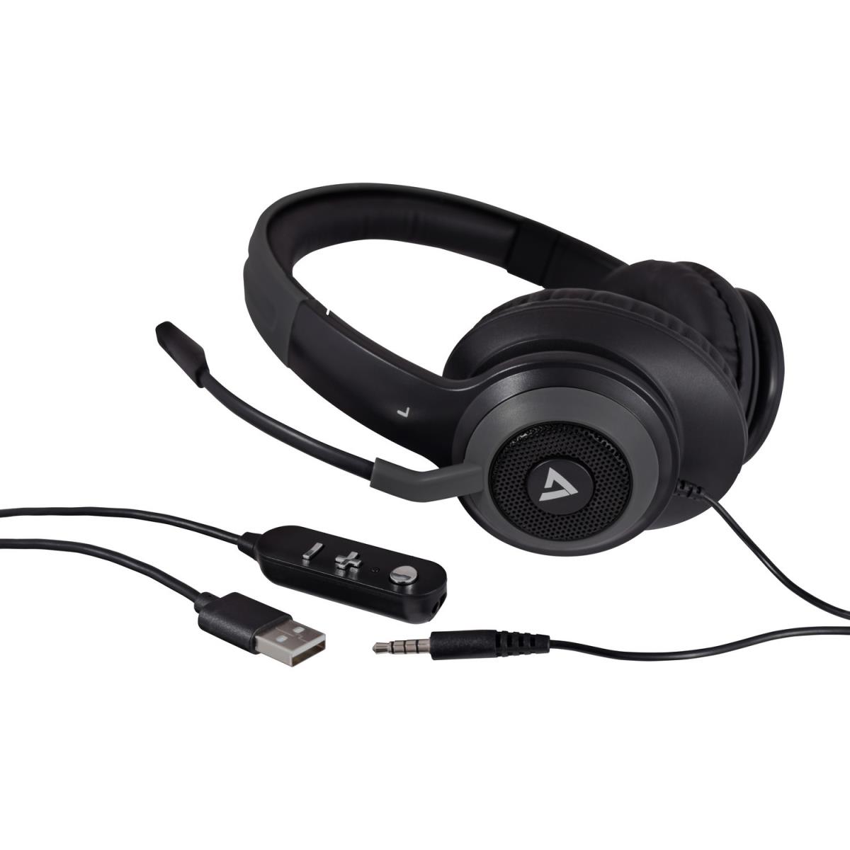 Headset Premium Hc701 - Stereo - 3.5mm / USB With Boom Mic