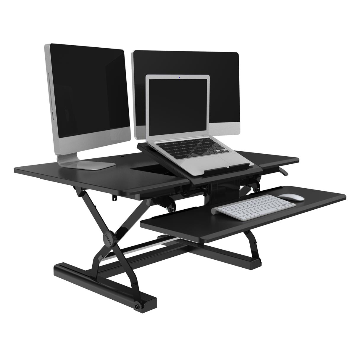Sit Stand 36in Desk Workstation Laptop Riser Ht Adjust 5-17in