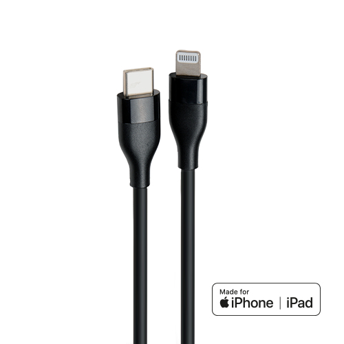 Data And Power Cable - USB-c To Lightning - 1m Black