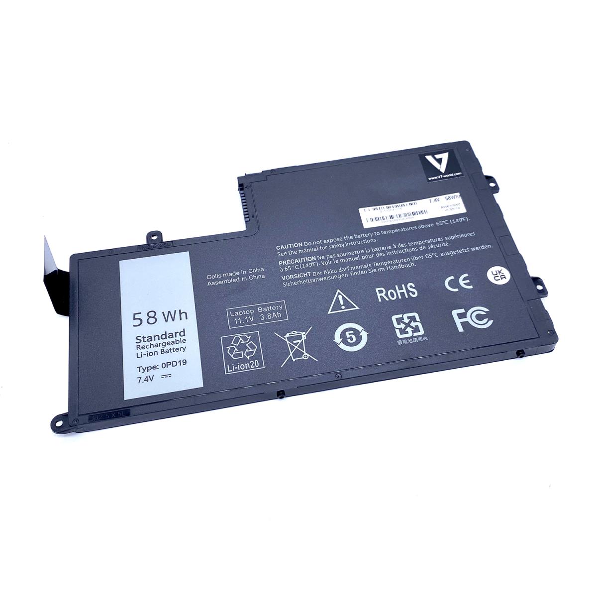 Replacement Battery - Lithium-ion - D-58dp4-v7e For Selected Dell Notebooks
