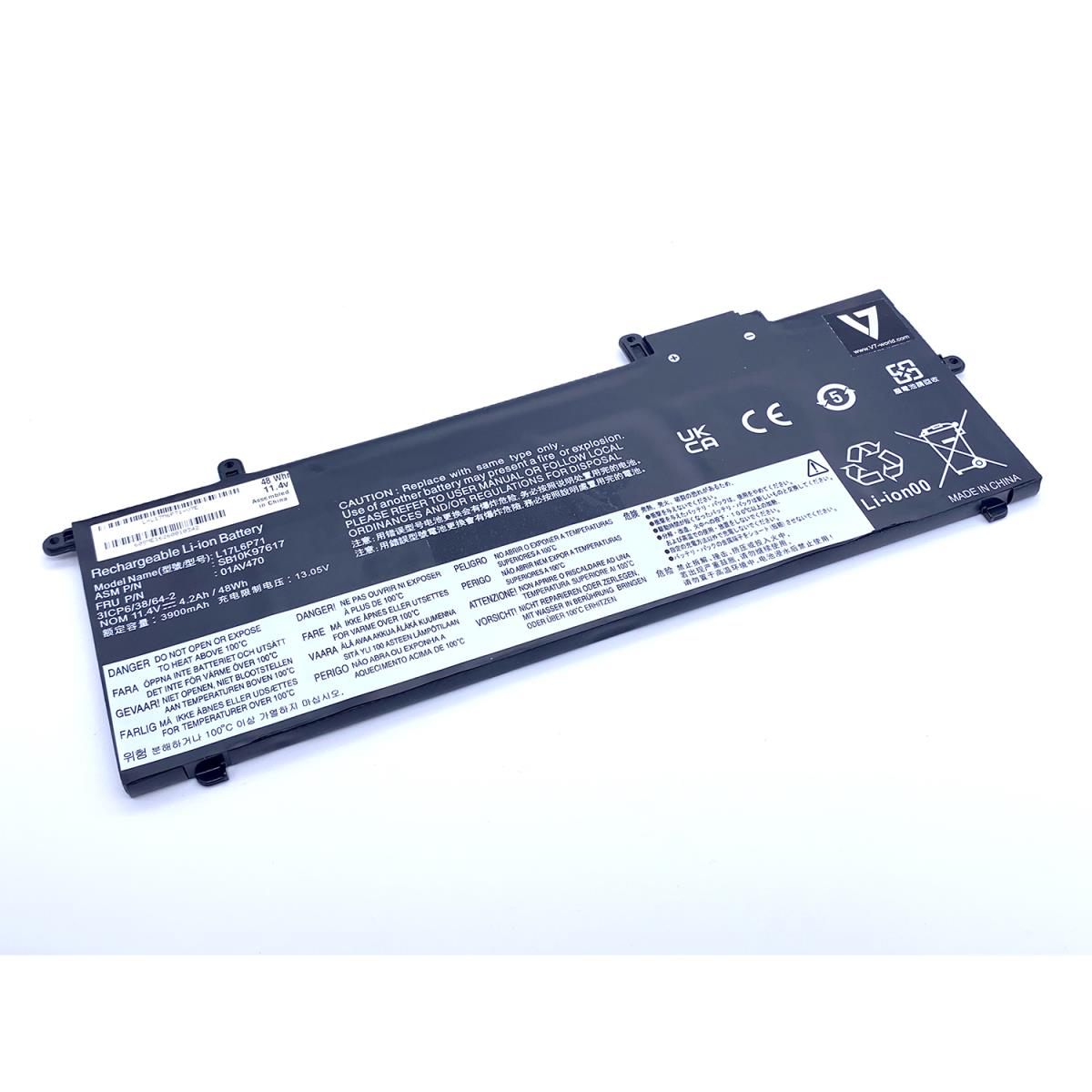 Replacement Battery - Lithium-ion - L-l17m6p71-v7e For Selected Lenovo Notebooks