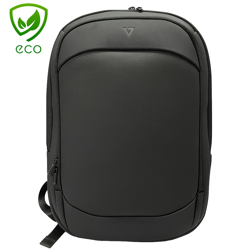 16in Expandable Slim Eco-friendly Notebook Backpack - Black