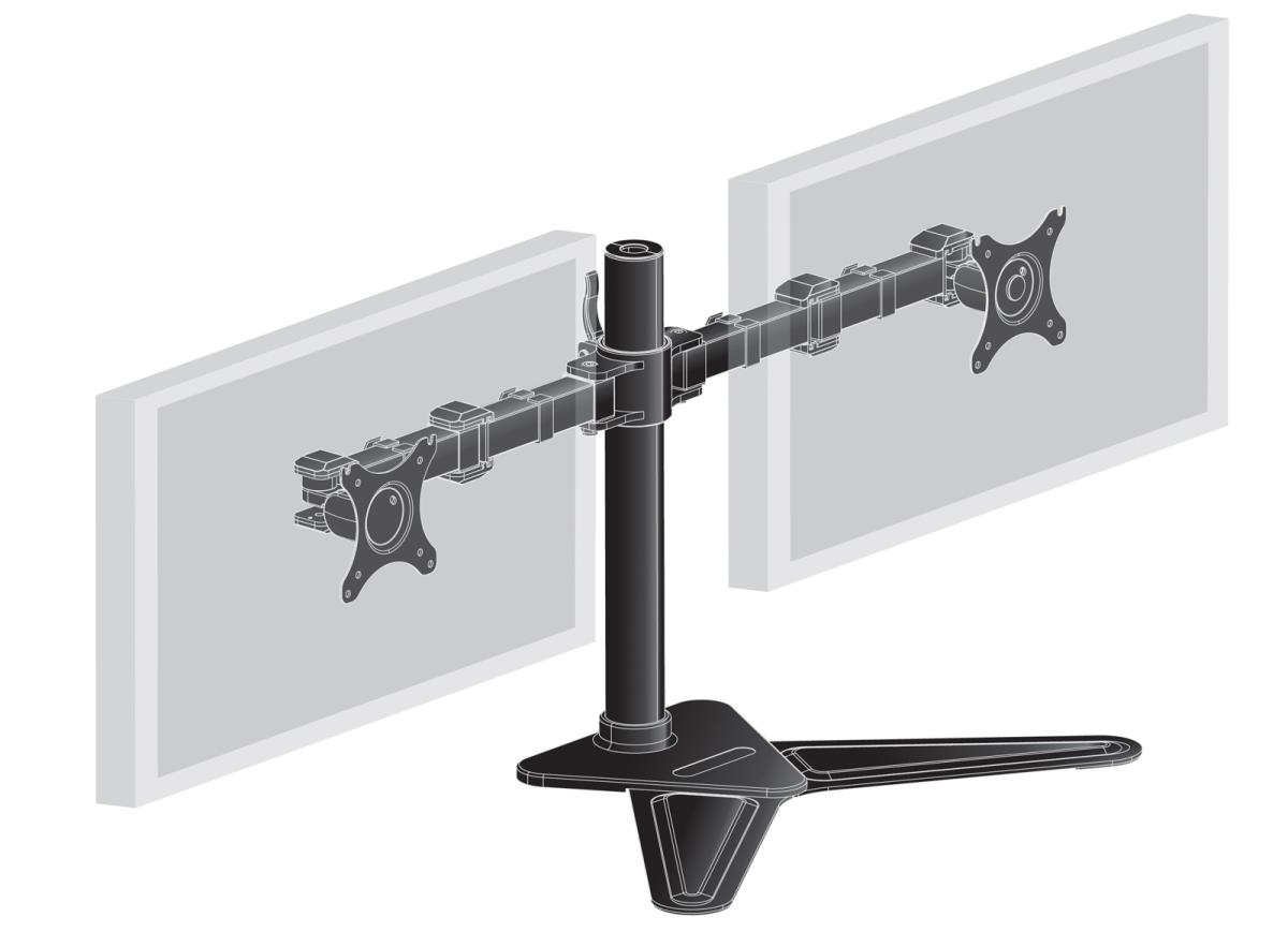 Adjustable Dual Desk Stand DS1002D-B1/ Black