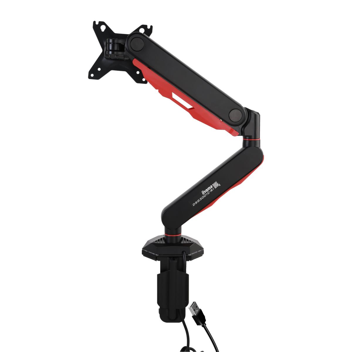 Gaming Gas Spring Desk Mount Arm - Single Monitor - Red/Black (DSG3001C-R1)