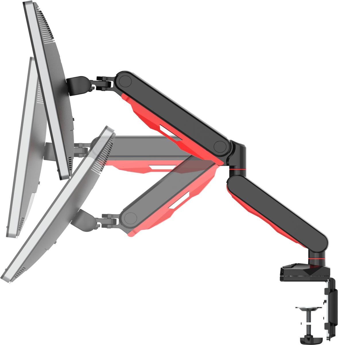 Gaming Gas Spring Desk Mount Arm - Single Monitor - Red/Black (DSG3001C-R1)