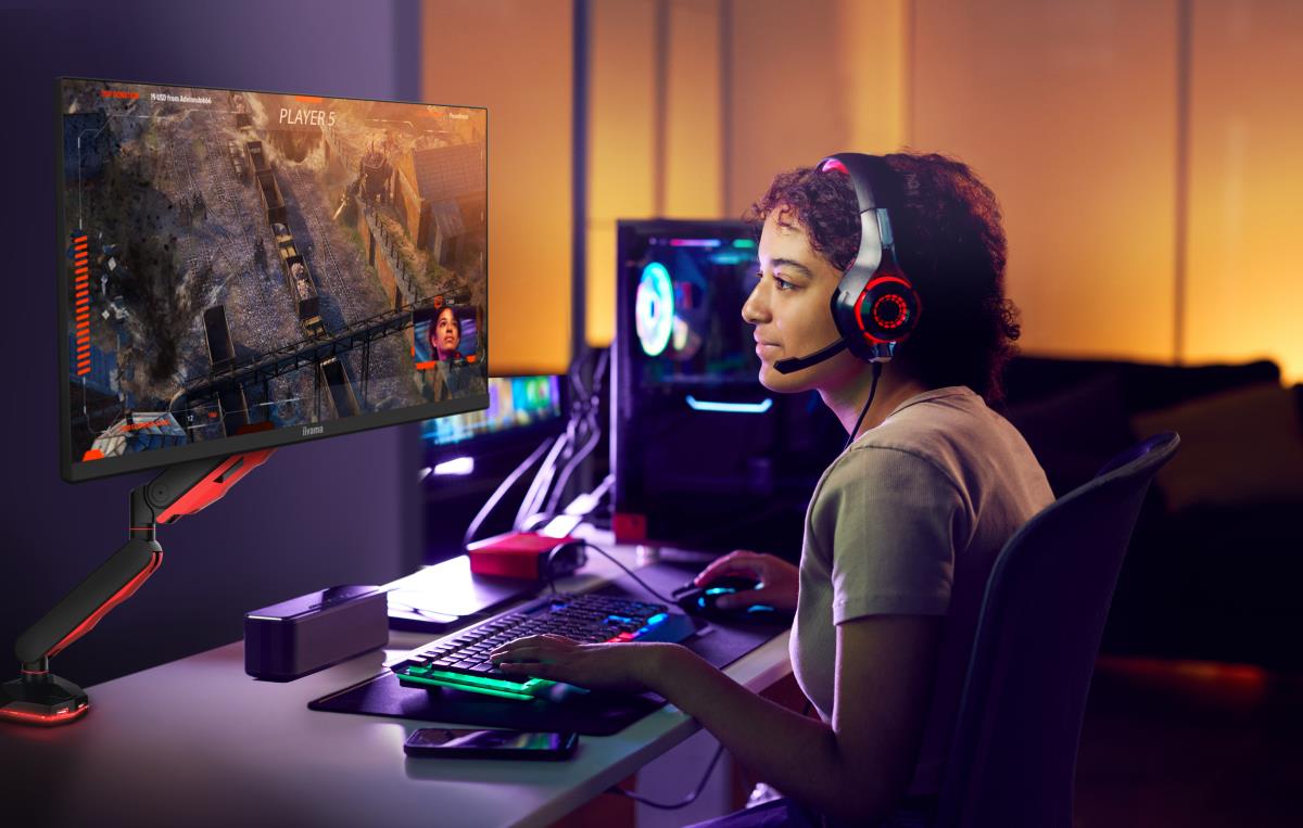 Gaming Gas Spring Desk Mount Arm - Single Monitor - Red/Black (DSG3001C-R1)