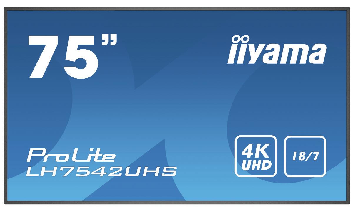 Digital Signage Display - ProLite LH7542UHS-B3 - 74.5in - 3840x2160 (UHD) - Black