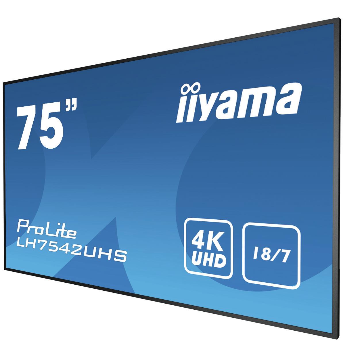 Digital Signage Display - ProLite LH7542UHS-B3 - 74.5in - 3840x2160 (UHD) - Black