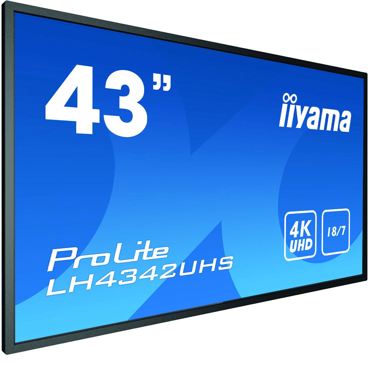 Digital Signage Display - ProLite LH4342UHS-B3 - 43in - 3840x2160 (UHD) - Black