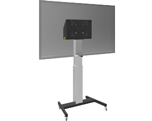 XL Floor Lift On Wheels For Large Format (Touch) Displays up to 120kg with Lockable Lid For Protection