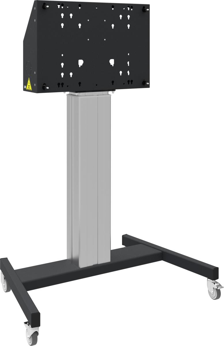 XL Floor Lift On Wheels For Large Format (Touch) Displays up to 120kg with Lockable Lid For Protection