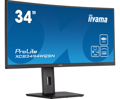 Desktop USB-C Monitor - ProLite XCB3494WQSN-B1 - 34in Curved - 3440x1440 (UWQHD) - Black