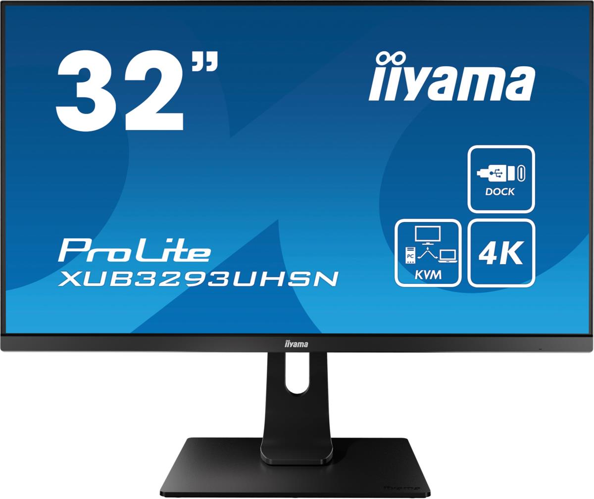 Desktop USB-C Monitor - ProLite XUB3293UHSN-B1 - 32in - 3840x2160 (UHD) - Black