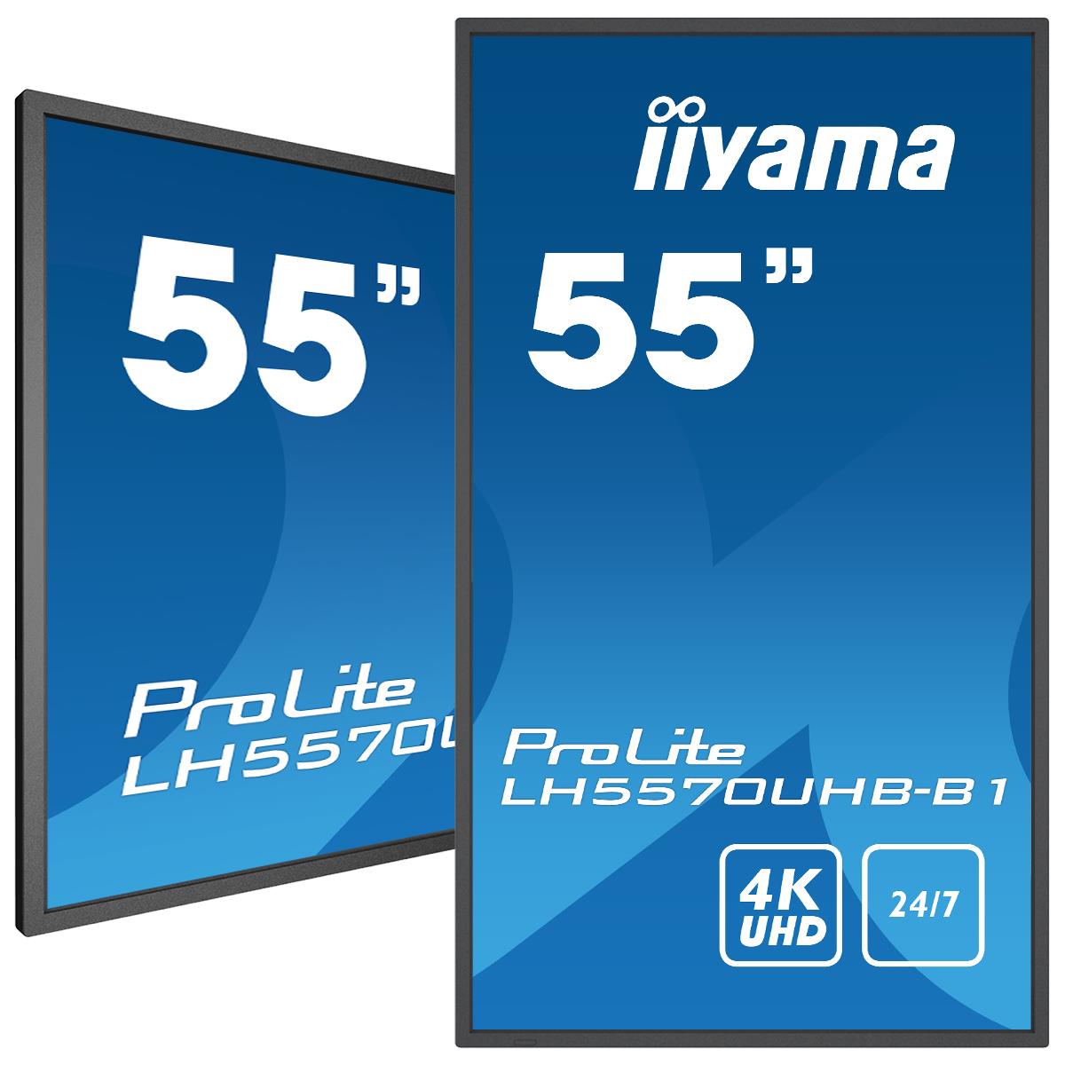 Digital Signage Display - ProLite LH5570UHB-B1 - 54.6in - 3840x2160 (UHD) - Black