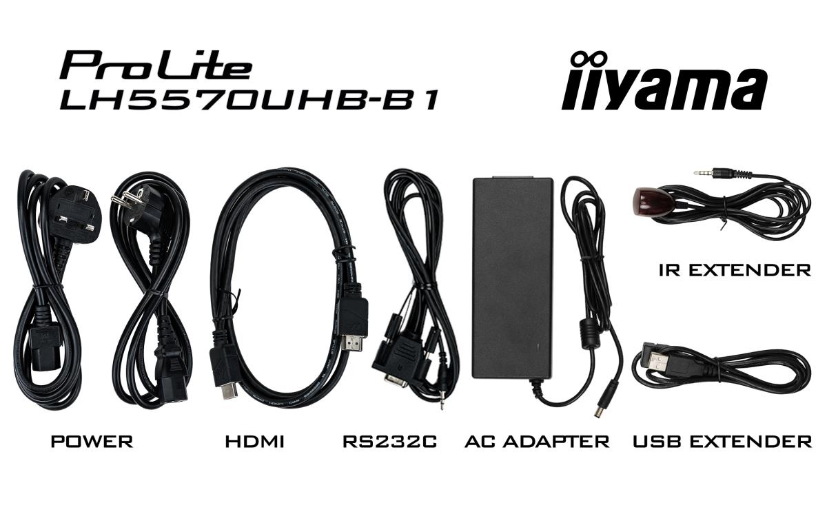Digital Signage Display - ProLite LH5570UHB-B1 - 54.6in - 3840x2160 (UHD) - Black
