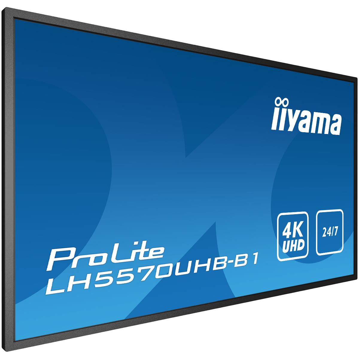 Digital Signage Display - ProLite LH5570UHB-B1 - 54.6in - 3840x2160 (UHD) - Black