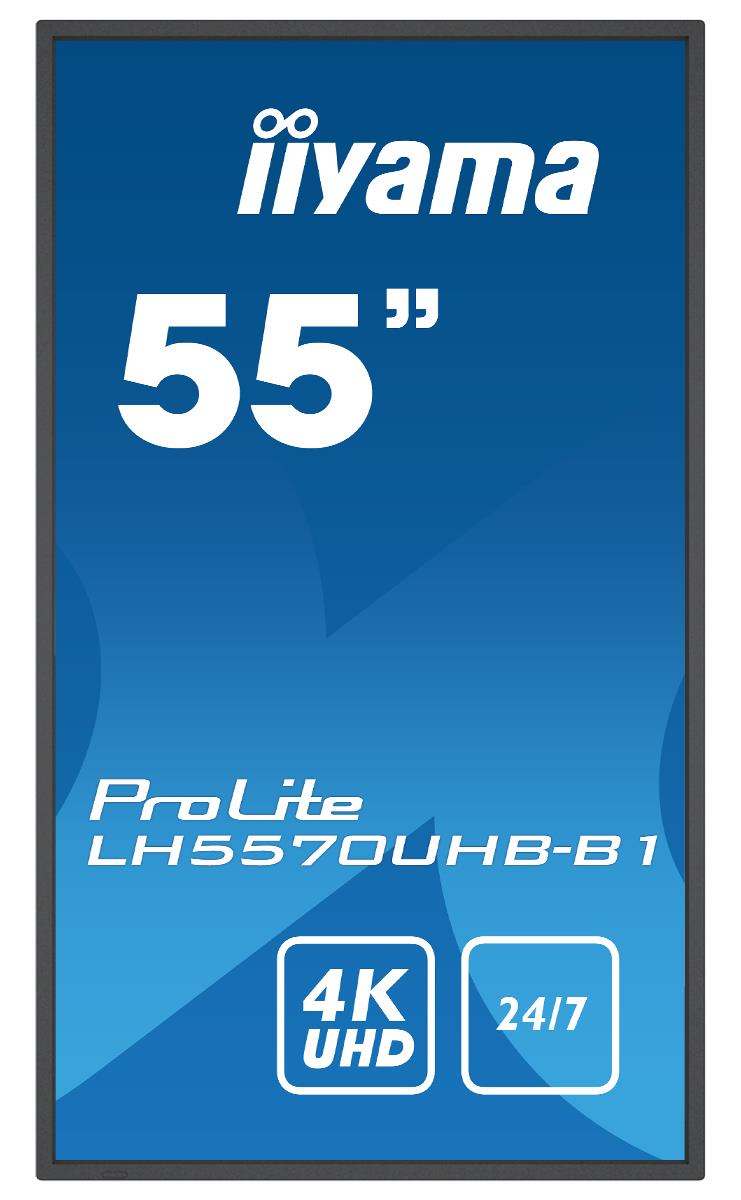 Digital Signage Display - ProLite LH5570UHB-B1 - 54.6in - 3840x2160 (UHD) - Black