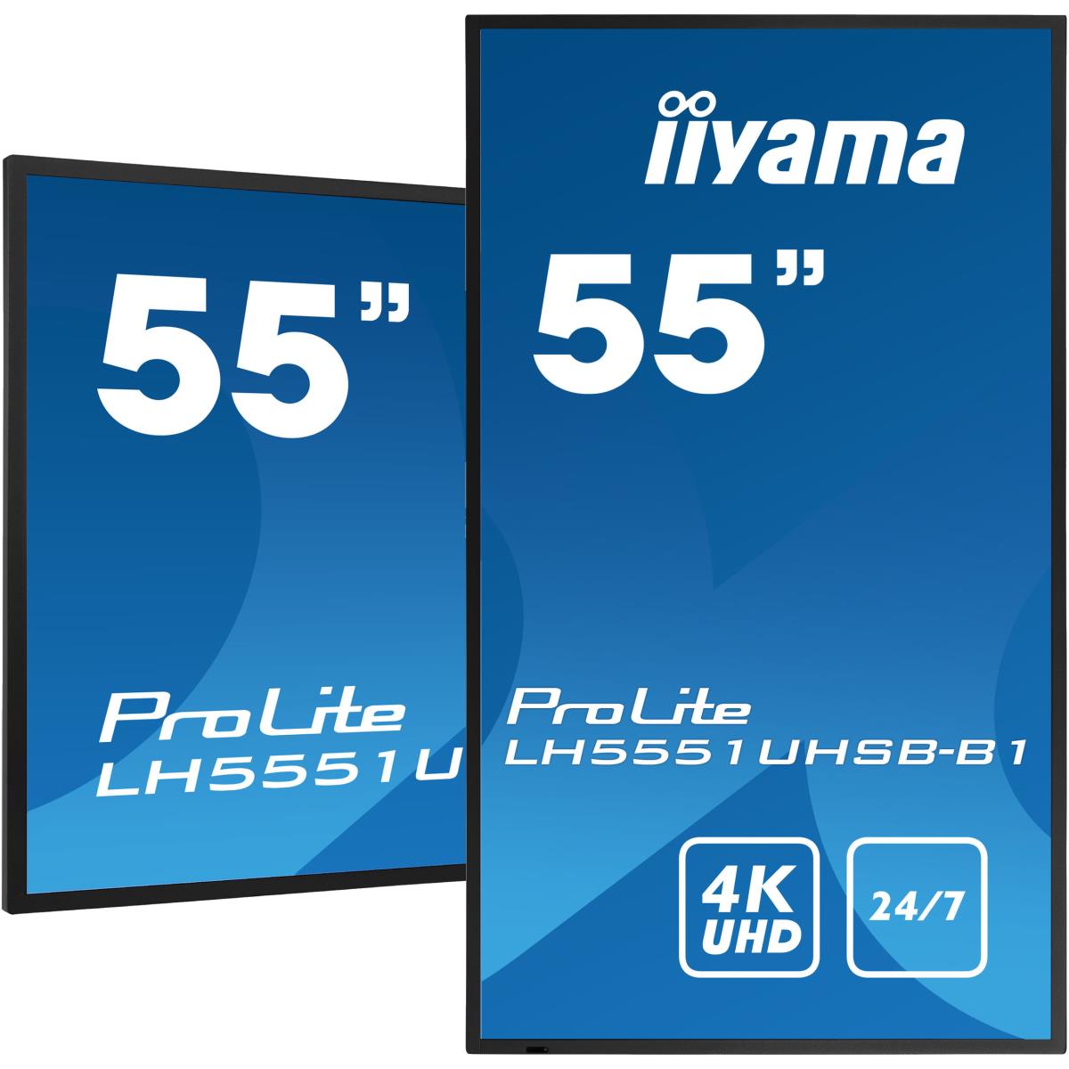 Digital Signage Display - ProLite LH5551UHSB-B1 - 54.6in - 3840x2160 (UHD) - Black