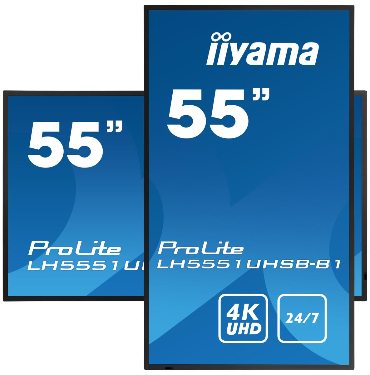 Digital Signage Display - ProLite LH5551UHSB-B1 - 54.6in - 3840x2160 (UHD) - Black