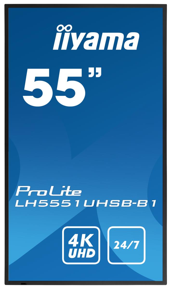 Digital Signage Display - ProLite LH5551UHSB-B1 - 54.6in - 3840x2160 (UHD) - Black