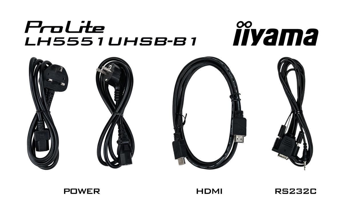 Digital Signage Display - ProLite LH5551UHSB-B1 - 54.6in - 3840x2160 (UHD) - Black
