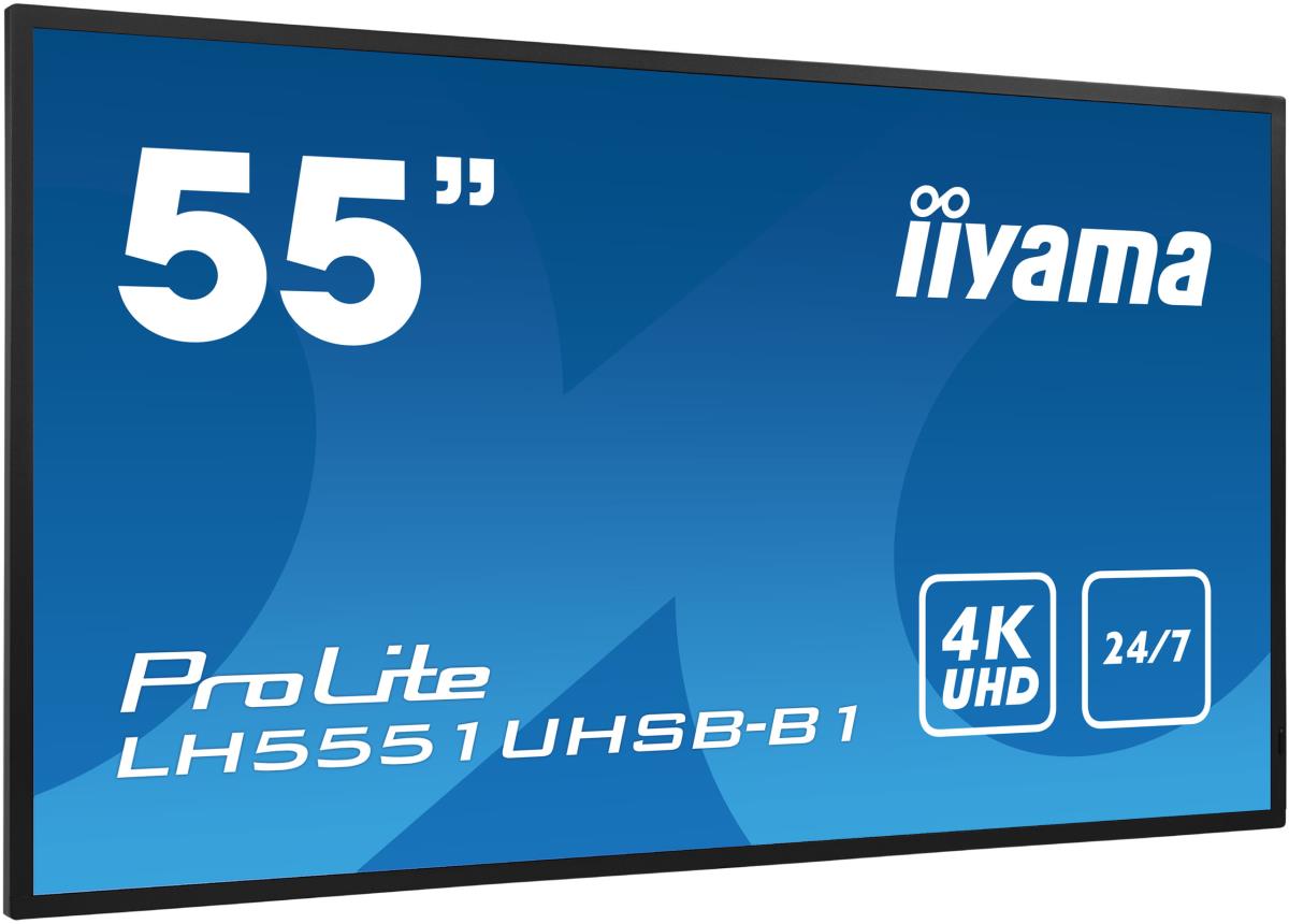 Digital Signage Display - ProLite LH5551UHSB-B1 - 54.6in - 3840x2160 (UHD) - Black