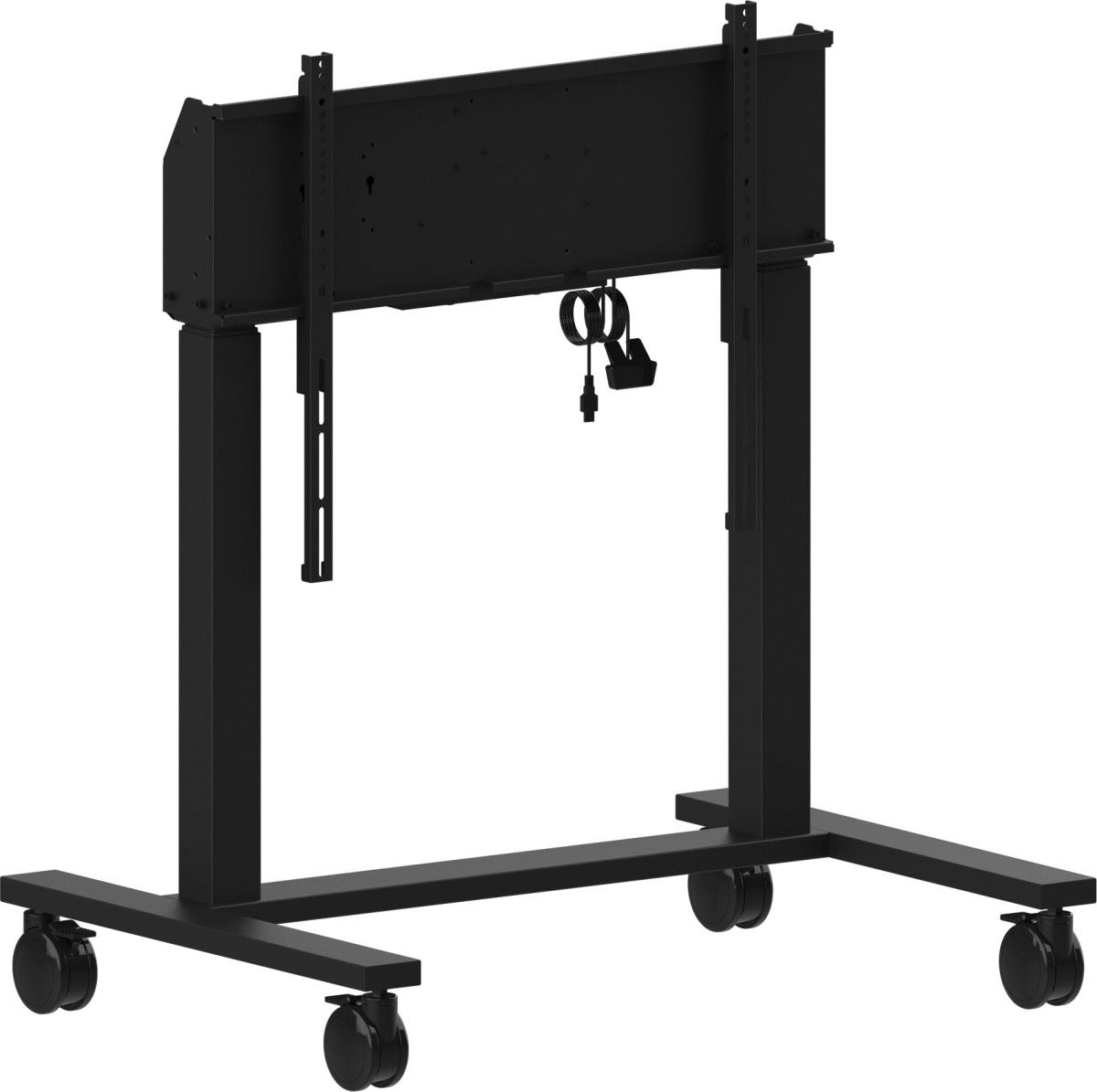 Double Column Electric Floor Lift On Wheels For Monitors Up To 98