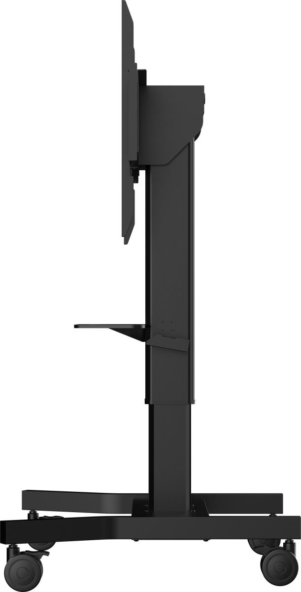 Single Column Electric Floor Lift On Wheels With Easy Mount Brackets And Laptop Shelf 43in-65in 800x600 mm