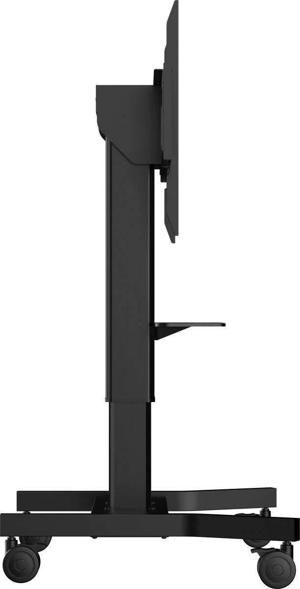 Single Column Electric Floor Lift On Wheels With Easy Mount Brackets And Laptop Shelf 43in-65in 800x600 mm