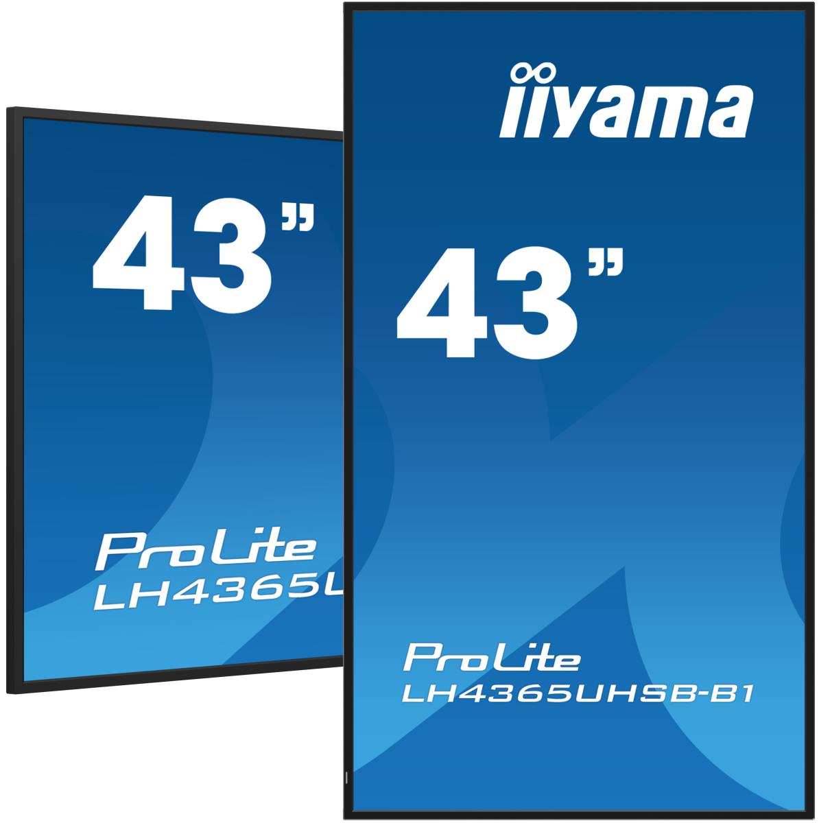 Digital Signage Display - ProLite LH4365UHSB-B1 - 43in - 3840x2160 (UHD) - Black