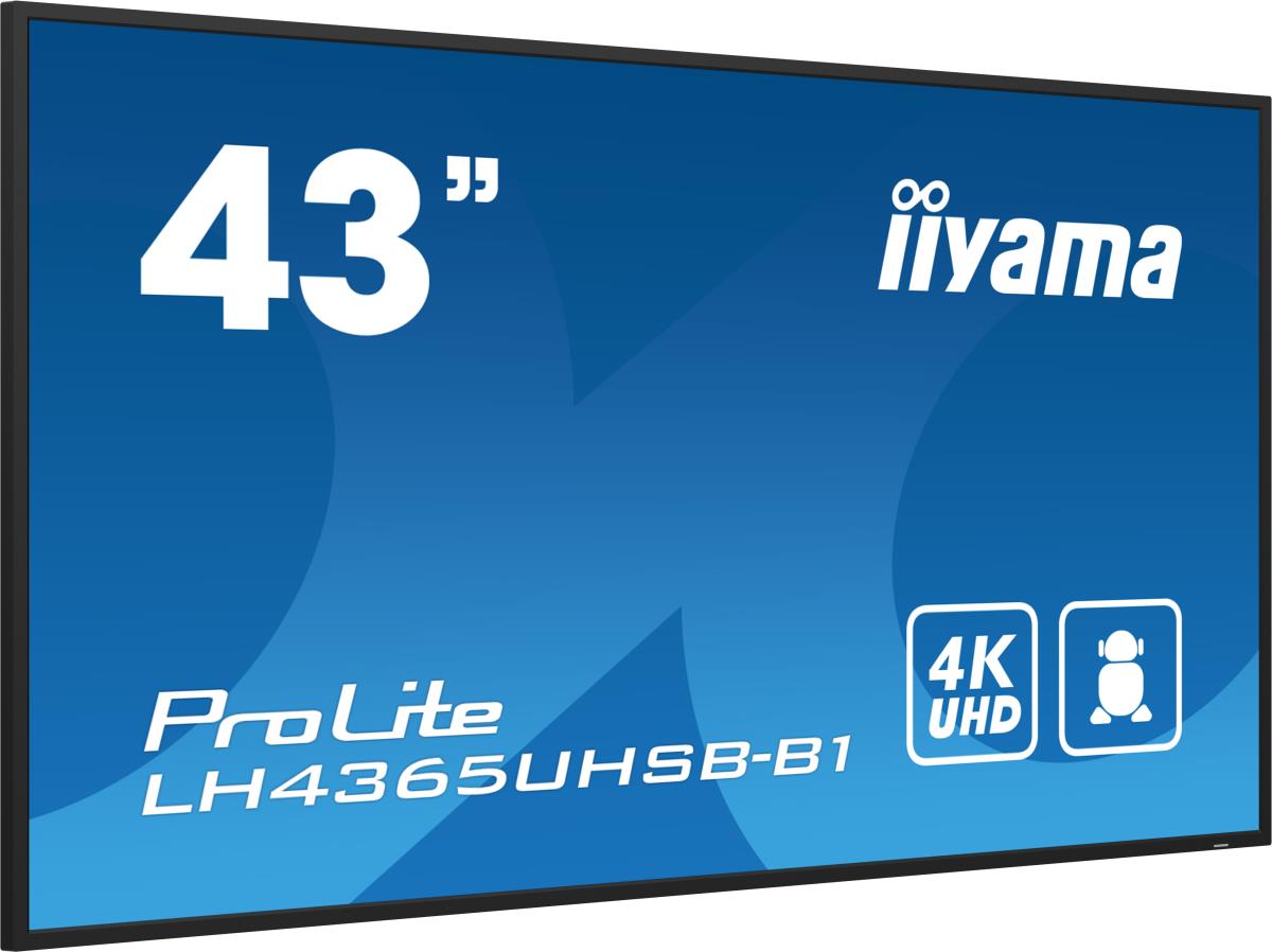 Digital Signage Display - ProLite LH4365UHSB-B1 - 43in - 3840x2160 (UHD) - Black
