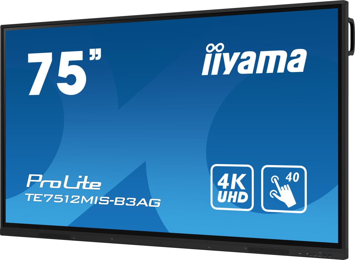 Large Format Display - ProLite TE7512MIS-B3AG - 75in Touch - 3840x2160 (UHD) - Black