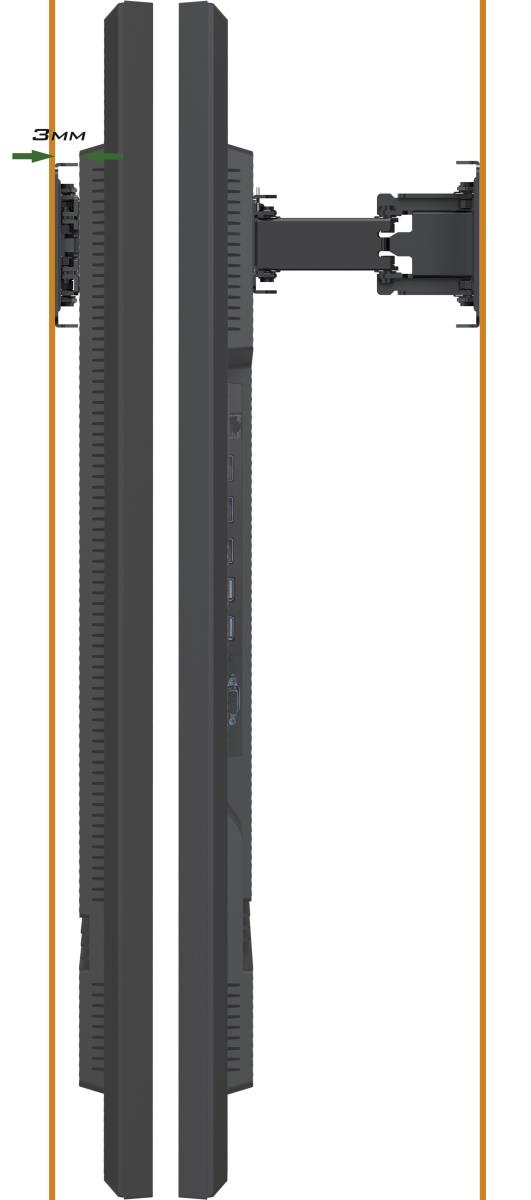 MD-WM0001 Zero Gap Mounting Bracket Kit For LH60 SIGNAGE SERIES (55in & 65)
